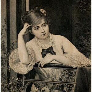 1881 Engraving Beautiful Woman Pasha George Hawaiian Trade Ship Victorian DWQQ18